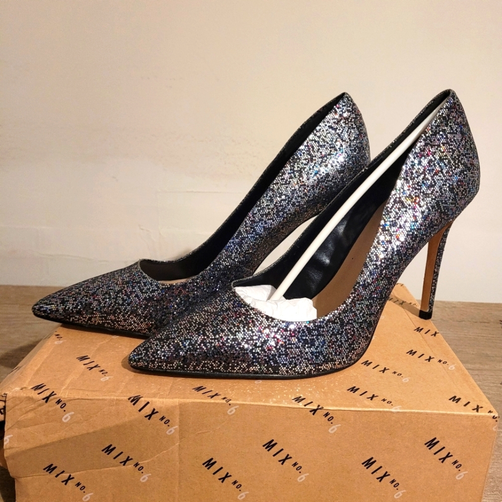 Mix No. 6 Multi Color Sparkle Heels Size 11
